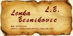 Lenka Besniković vizit kartica